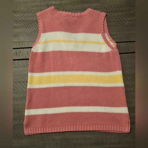 NWOT Jeanne Pierre Striped Sweater Vest - Picture 2 of 6